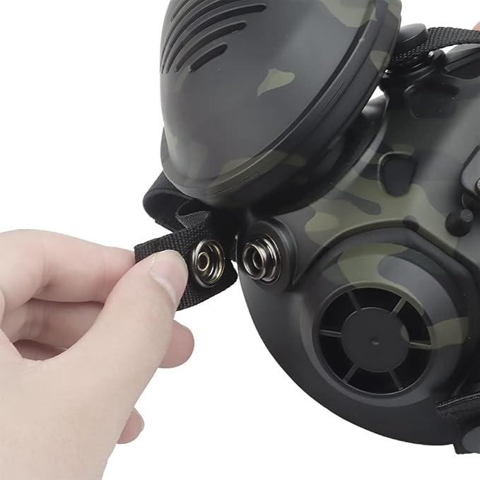 Protective Tactical Respirator Mask FAST Helmet Half Face Gas Mask for Military Paintball Airsoft Hunting