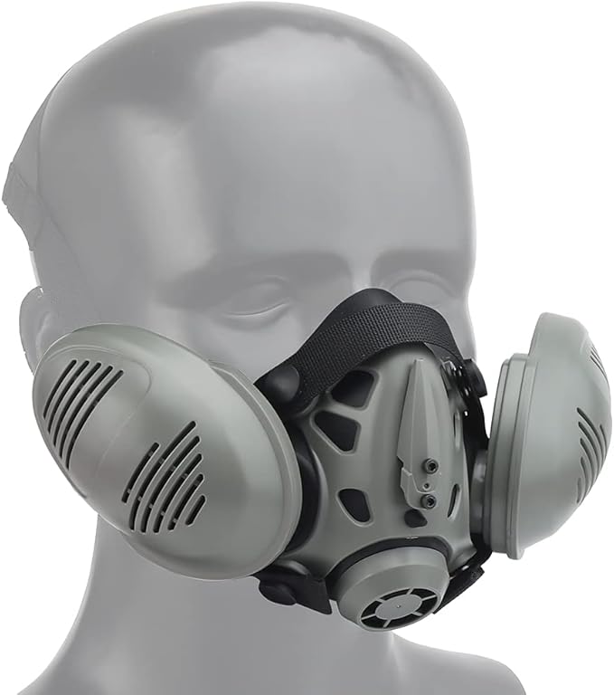 Protective Tactical Respirator Mask FAST Helmet Half Face Gas Mask for Military Paintball Airsoft Hunting