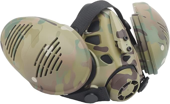 Protective Tactical Respirator Mask FAST Helmet Half Face Gas Mask for Military Paintball Airsoft Hunting