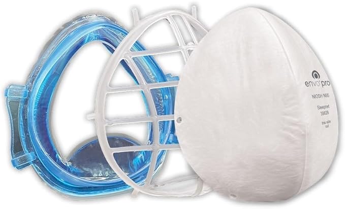 Envo Pro Respirator Kit including Headgear, 3 Individually Packaged Filters, Storage Case for Provided Accessories