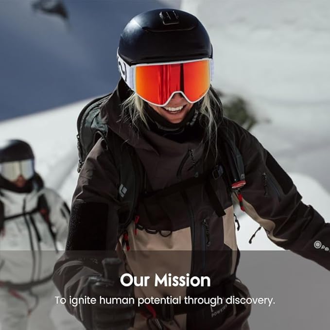 Powster Ski Goggles Snow OTG Snowboard Goggles Magnetic Interchangeable Lens Frameless UV Protection Anti-fog mobile Skating