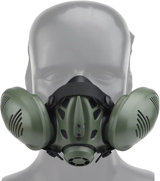 Protective Tactical Respirator Mask FAST Helmet Half Face Gas Mask for Military Paintball Airsoft Hunting