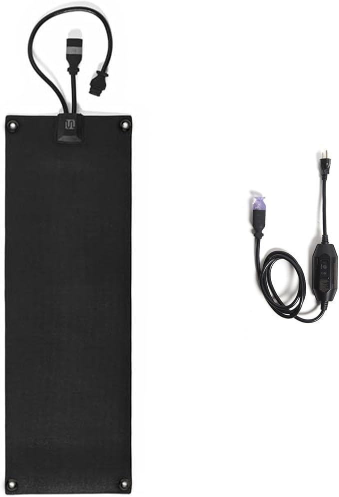 HeatTrak Heated Snow Melting Mat with Power Cord for Stairs - Heated Outdoor Mats - Electric Snow Melting Mats for Winter Snow and Ice Removal - No-Slip Stair Heating Mats (10" x 30")