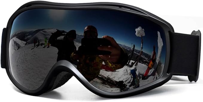 AVV Ski Goggles UV Protection, Anti-Fog Snowboard Snow Goggles OTG for Men Women Adults & Youths