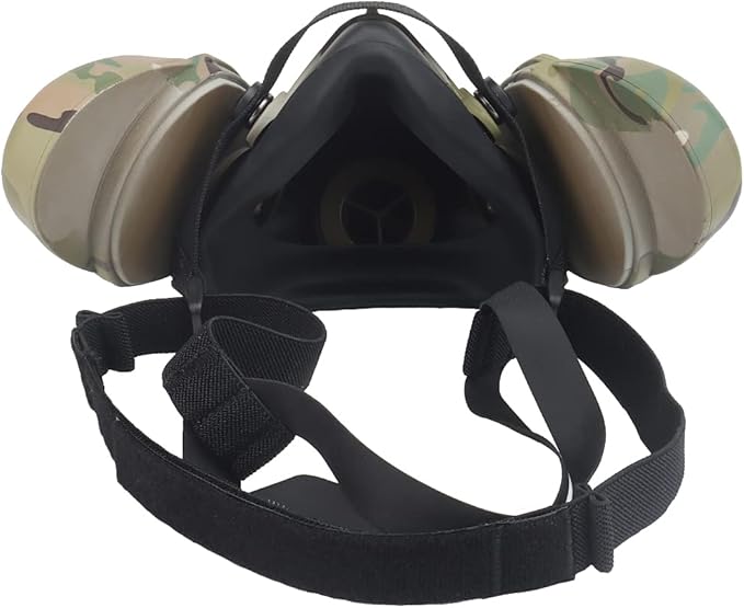 Protective Tactical Respirator Mask FAST Helmet Half Face Gas Mask for Military Paintball Airsoft Hunting