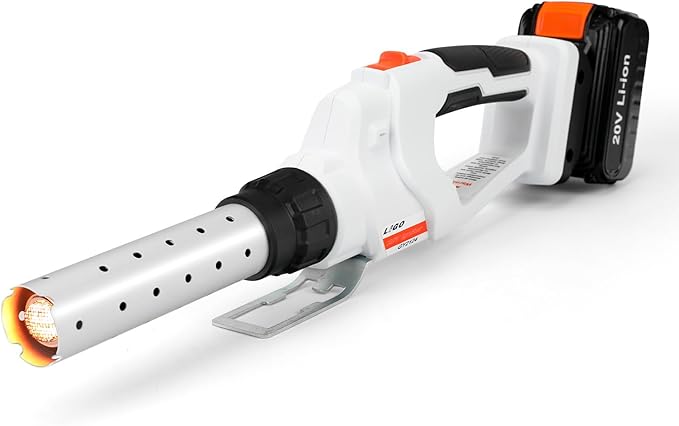 LIGO Cordless Fire Starter, 20V Charcoal Starter and Lighter, Chemical Free Heated Air with Blowing Fuction, Included 4.0Ah Battery, for Charcoal, BBQ, Grill