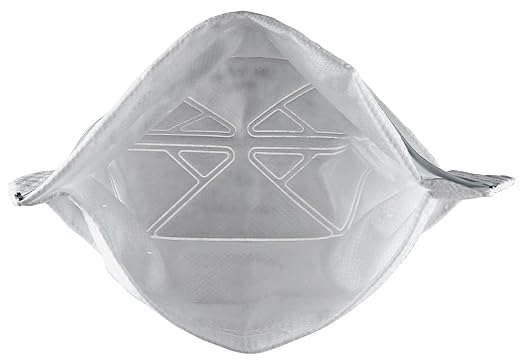 3M N95 Disposable Respirator, VFlex Particulate Respirator 9105, Pack of 50, Standard Size, NIOSH Approved, For Sweeping, Sanding, Grinding, Sawing, Bagging, Dust