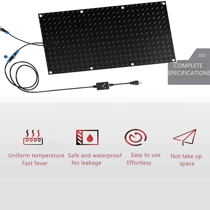 Heated Snow Melting Mats for Entrances - Outdoor Stairs- Non-Slip Winter Removal and Ice Melt Products -Heating Entrance
