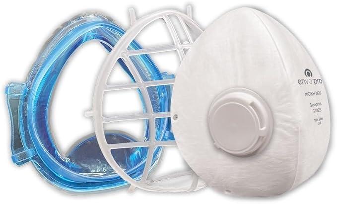 Envo Pro Respirator Kit including Headgear, 3 Individually Packaged Filters, Storage Case for Provided Accessories