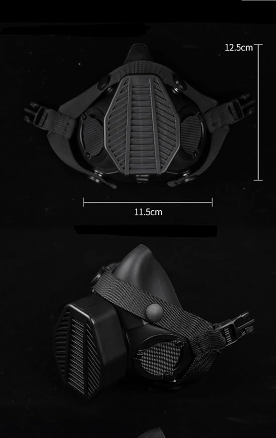Tactical SOTR Half Face Mask Built-in Microphone Communication Replaceable Filter Antidust Mask for Airsoft Wargame