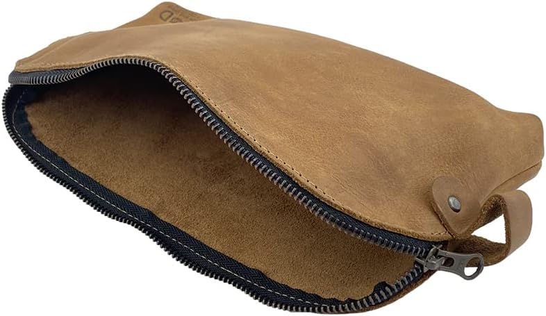 Hide & Drink, Large Rustic All Purpose Utility Bag for Cords & Chargers, Travel Bag, Multi-Purpose Bag, Full Grain Leather