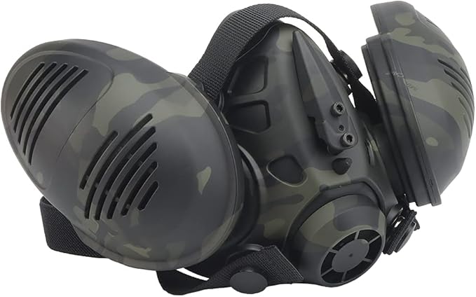 Protective Tactical Respirator Mask FAST Helmet Half Face Gas Mask for Military Paintball Airsoft Hunting