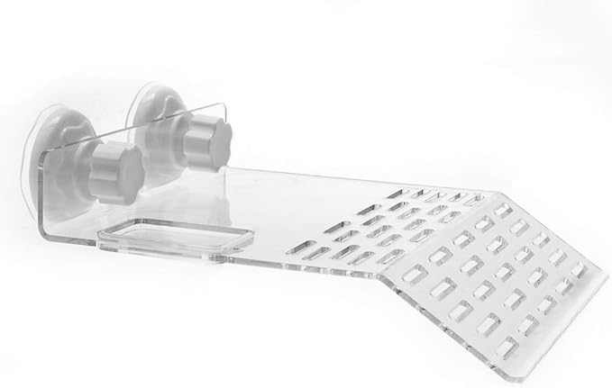 Large Size Acrylic Turtle Basking Platform, Fish Tank Aquarium Platform, Tortoise Resting Terrace with 3PCS Suction Cups