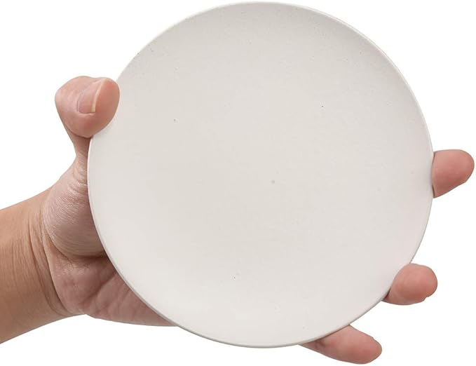 Scwhousi White Iron Plate Candle Holder,Decorative Iron Pillar Candle Holder, Set of 3,Candle Stand for Wax Candles