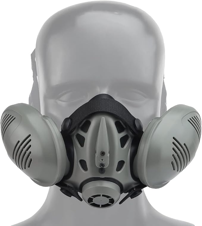 Protective Tactical Respirator Mask FAST Helmet Half Face Gas Mask for Military Paintball Airsoft Hunting