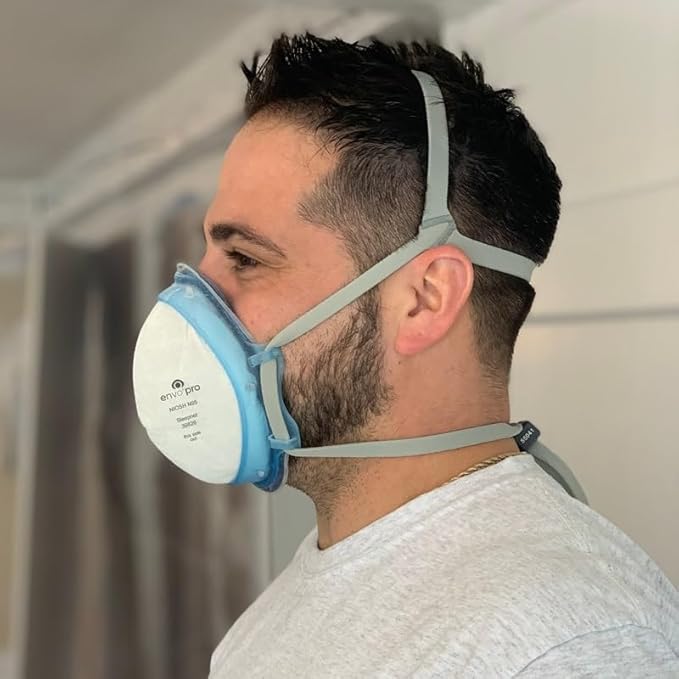 Envo Pro Respirator Kit including Headgear, 3 Individually Packaged Filters, Storage Case for Provided Accessories
