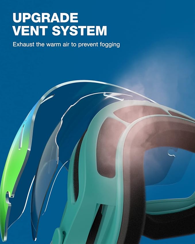 ZIONOR X Ski Goggles - OTG Snowboard Goggles Detachable Lens for Men Women Adult