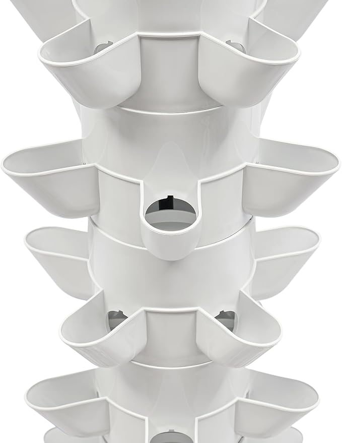 Hydroponics Growing System Kit 50 Pods Vertical Garden Tower Garden Growing System with Timer, Wheels, Indoor Hydroponic Planter for Vegetable, Fruit, Flower (Gray, 50 Pods)