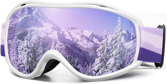 AVV Ski Goggles UV Protection, Anti-Fog Snowboard Snow Goggles OTG for Men Women Adults & Youths