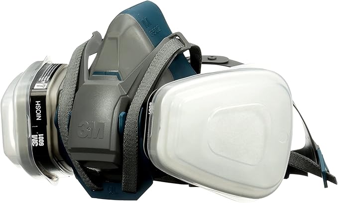3M P95/OV Paint Project Quick Latch Reusable Respirator 6502QL, Medium Size, NIOSH-APPROVED Organic Vapor Cartridge & P95 Rated Filters, With 3M Cool Flow Valve & Quick Latch System (6502QLPA1-A-PS)