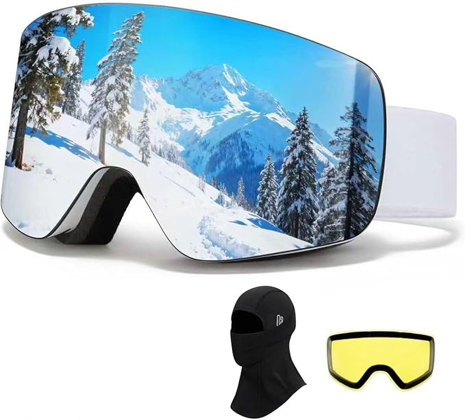 Ski Goggles OTG Snow/Snowboard Goggles Snowboarding Goggles Over Glasses Ski Goggle for Men Women Adult