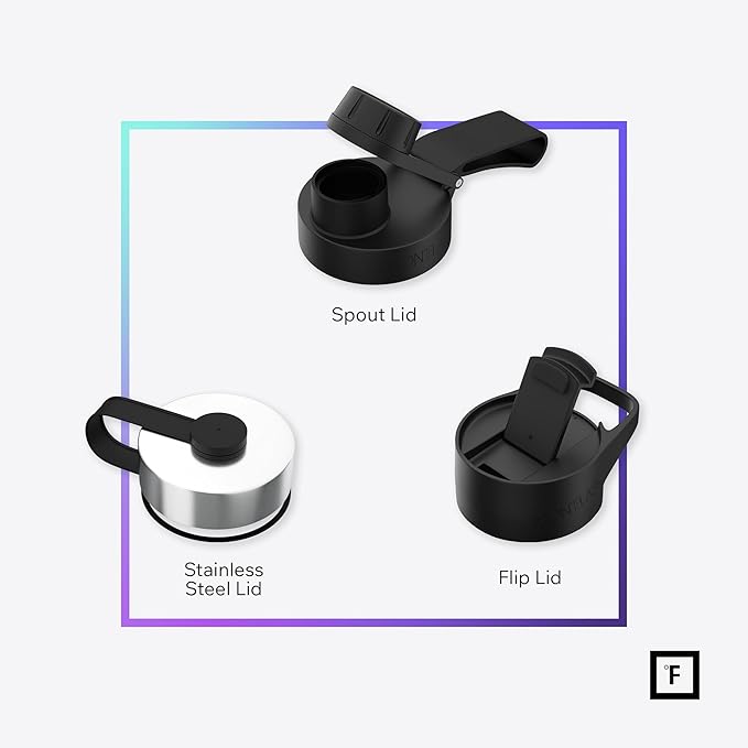 IRON °FLASK Camping & Hiking Hydration Flask with Spout, Wide Mouth Insulated Stainless Steel Sports Water Bottle - 40 oz Midnight Black