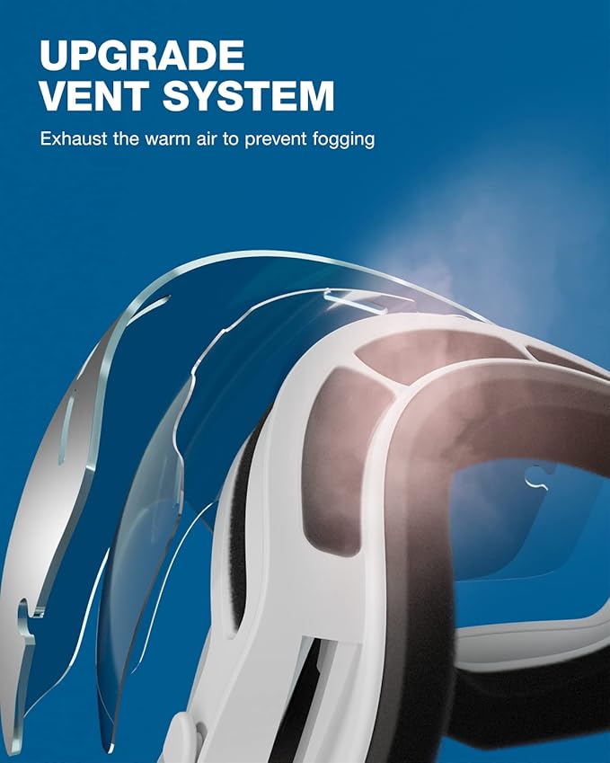 ZIONOR X Ski Goggles - OTG Snowboard Goggles Detachable Lens for Men Women Adult