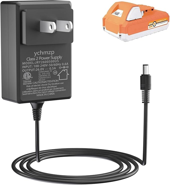 24VCHRG-QC iON+ Quick Charger for Snow Joe & Sun Joe 24V iBAT24 and 24VBAT Series Lithium Ion Batteries，Compatible with 24VBAT-LTE 24VBAT-LT 24VBAT-XR iBAT24-LTE iBAT24-LT iBAT24-XR iON Battery Models