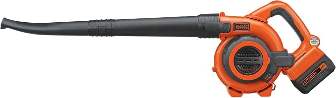 BLACK+DECKER Leaf Blower Cordless Leaf Vacuum and Mulcher Combo Kit, Battery and Charger Included, 40V 120 mph Air Speed, 6-Speed Dial, Built-in Scraper with Collection Bag (LSWV36)