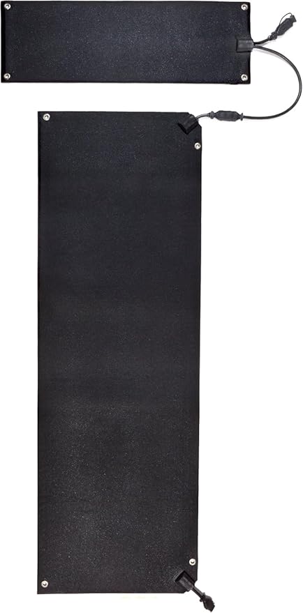 HeatTrak Heated Snow Melting Mat with Power Cord for Stairs - Heated Outdoor Mats - Electric Snow Melting Mats for Winter Snow and Ice Removal - No-Slip Stair Heating Mats (10" x 30")