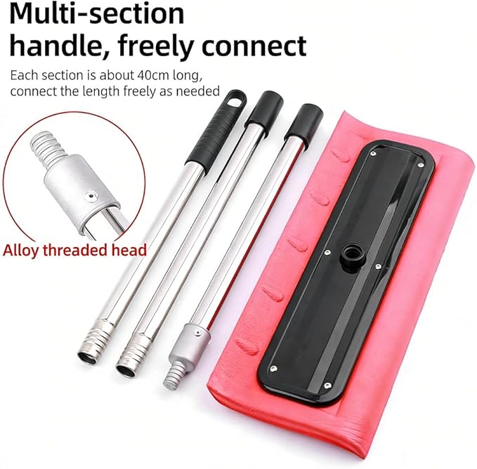 Snow Roof Rake, Foam Head Roof Snow Rake, Foam Broom Scraper for Clearing, Adjustable Telescoping No-Scratch Snows Broom, for Windshields, , Solar Panels and Shingle Overhangs (78.7inch/2.0m)