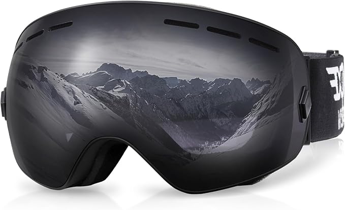 EXP VISION Snowboard Ski Goggles Men Women Youth, Anti Fog OTG Winter Snow Goggles Spherical Detachable Lens