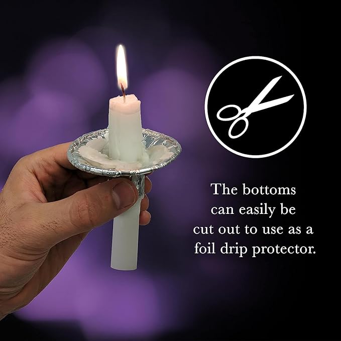 Ohr Candles Extra Heavy Disposable Aluminium Foil Candle Holder, Drip Cup Bobeches - 200 Pack