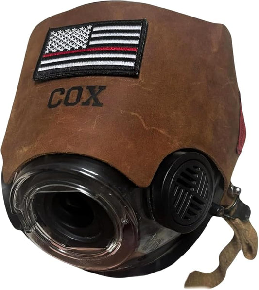 Firefighter Leather Magnetic Rip-Off Facepiece Guard for Scott SCBA
