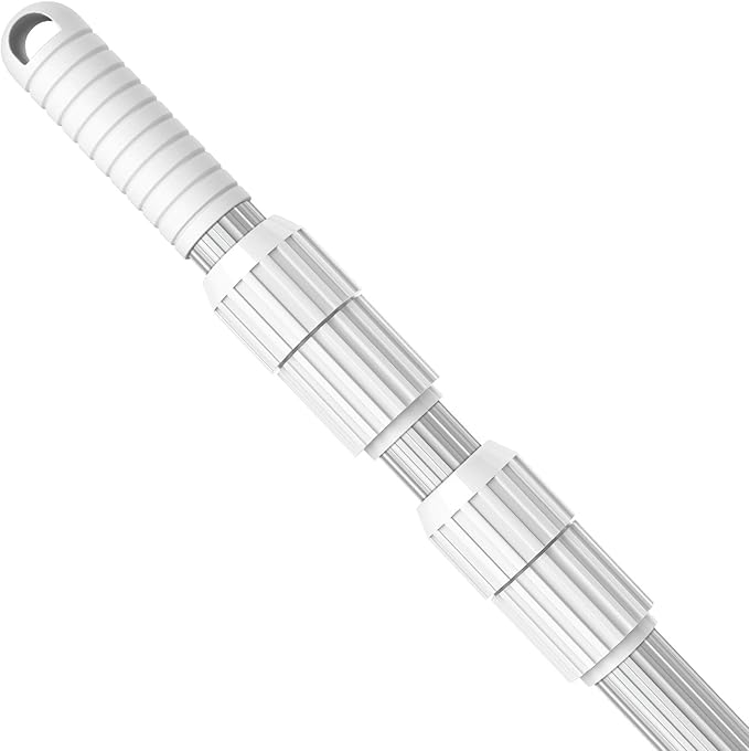 YEECHUN Professional Thicken 12 Foot Swimming Pool Pole Telescopic Aluminum Fits Pool Net Skimmer Rake Vacuum Head Brush Cleaning Equipment Heavy Duty,for Skimmer Nets, Vacuum Heads and Brushes