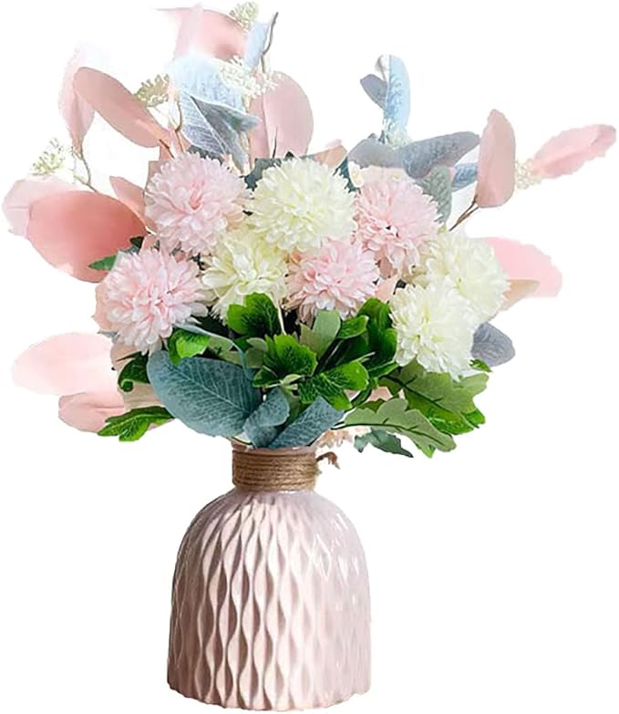 Artificial Flowers with Vase Flower Arrangements for Home Decoration