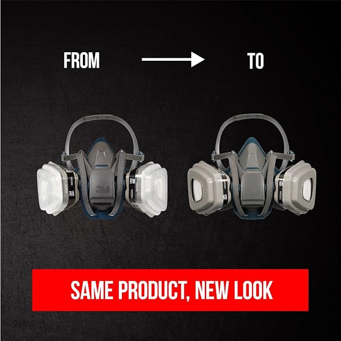 3M P95/OV Paint Project Quick Latch Reusable Respirator 6502QL, Medium Size, NIOSH-APPROVED Organic Vapor Cartridge & P95 Rated Filters, With 3M Cool Flow Valve & Quick Latch System (6502QLPA1-A-PS)