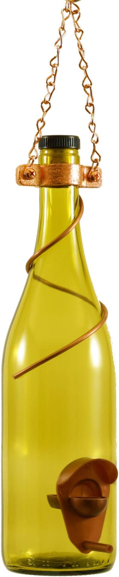 Blue Ridge Mountain Bird Feeder - Garden & Backyard Decor, Finch Feeder with 25oz Seed Capacity, Yellow & Copper