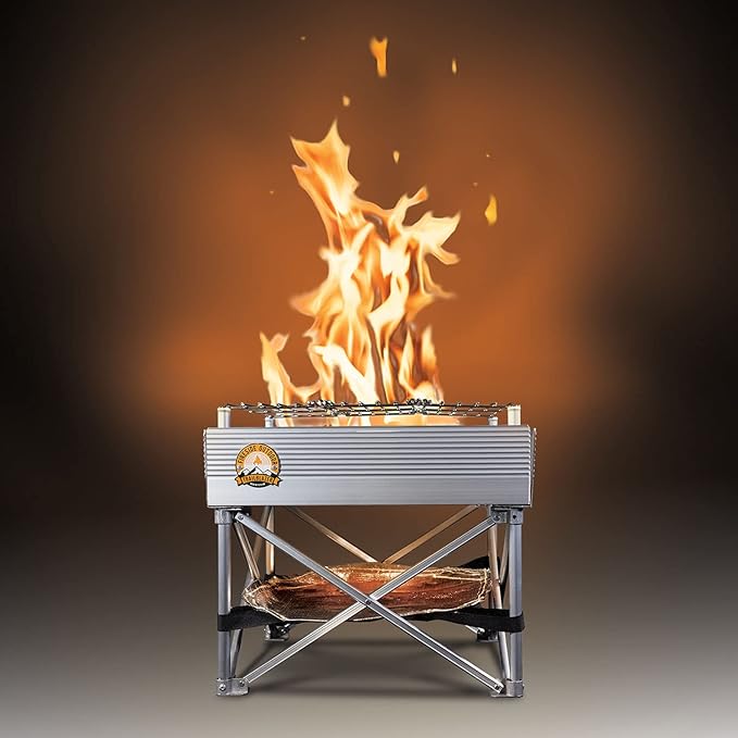 Fireside Outdoor Trailblazer Pop-Up Fire-pit 12"x12" - Camp Stove, Portable Fire Pits for Outside Wood Burning Stove, Portable Grill Charcoal, Camp Fire Pit for Camping Gear, Backyard - 3 lbs Weight