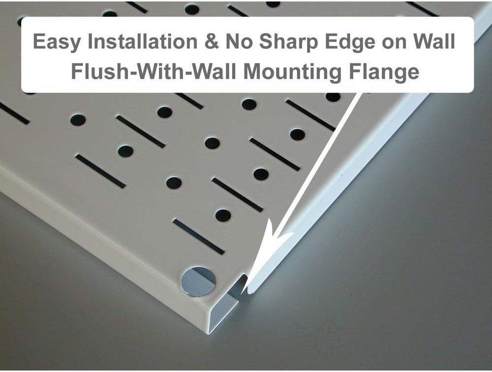 Wall Control 30-WRK-400WB Standard Workbench Metal Pegboard Tool Organizer,White/Black