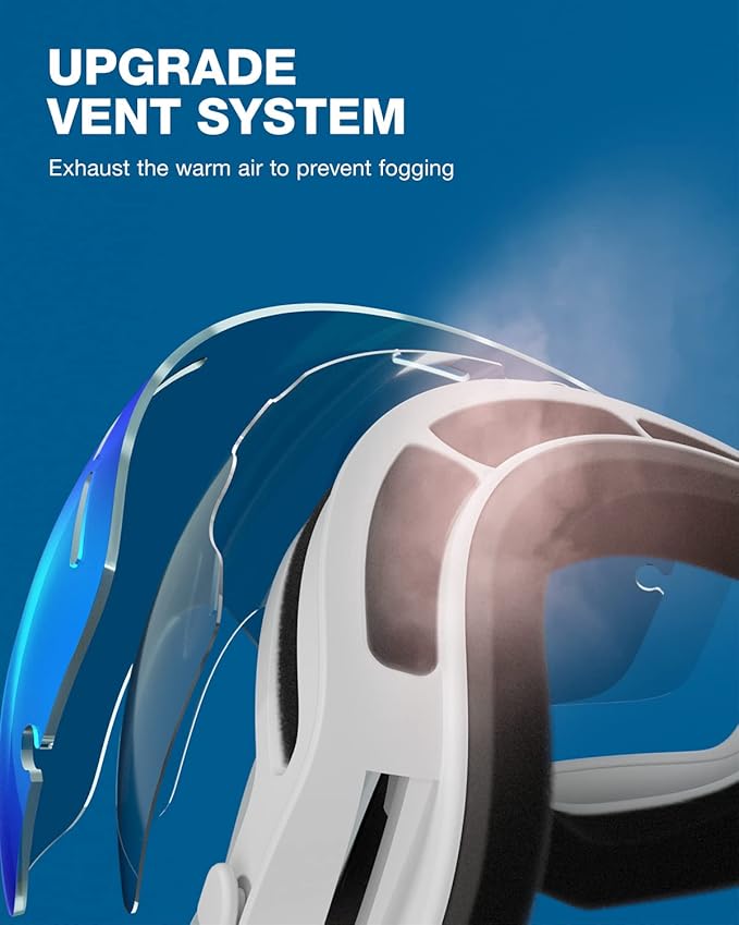 ZIONOR X Ski Goggles - OTG Snowboard Goggles Detachable Lens for Men Women Adult