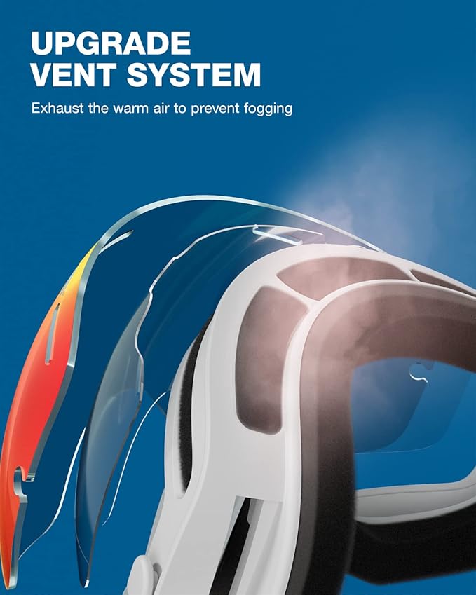 ZIONOR X Ski Goggles - OTG Snowboard Goggles Detachable Lens for Men Women Adult