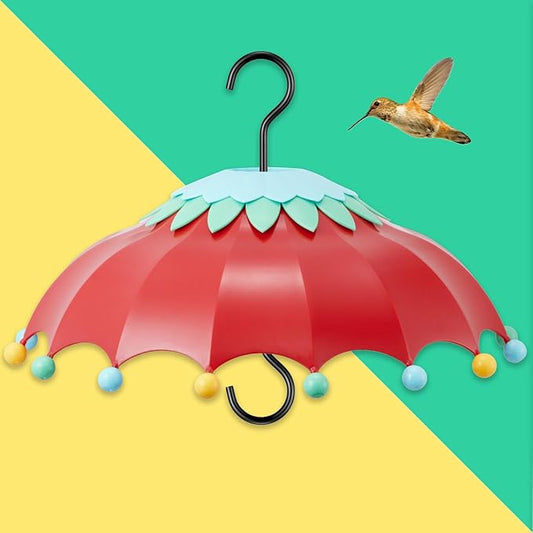 Baffle for Bird Feeder Cover with 3 Hooks, Suitable for Hummingbird Feeders, Built-in Moat, Protective Rain Cover, 14 inches, Purple