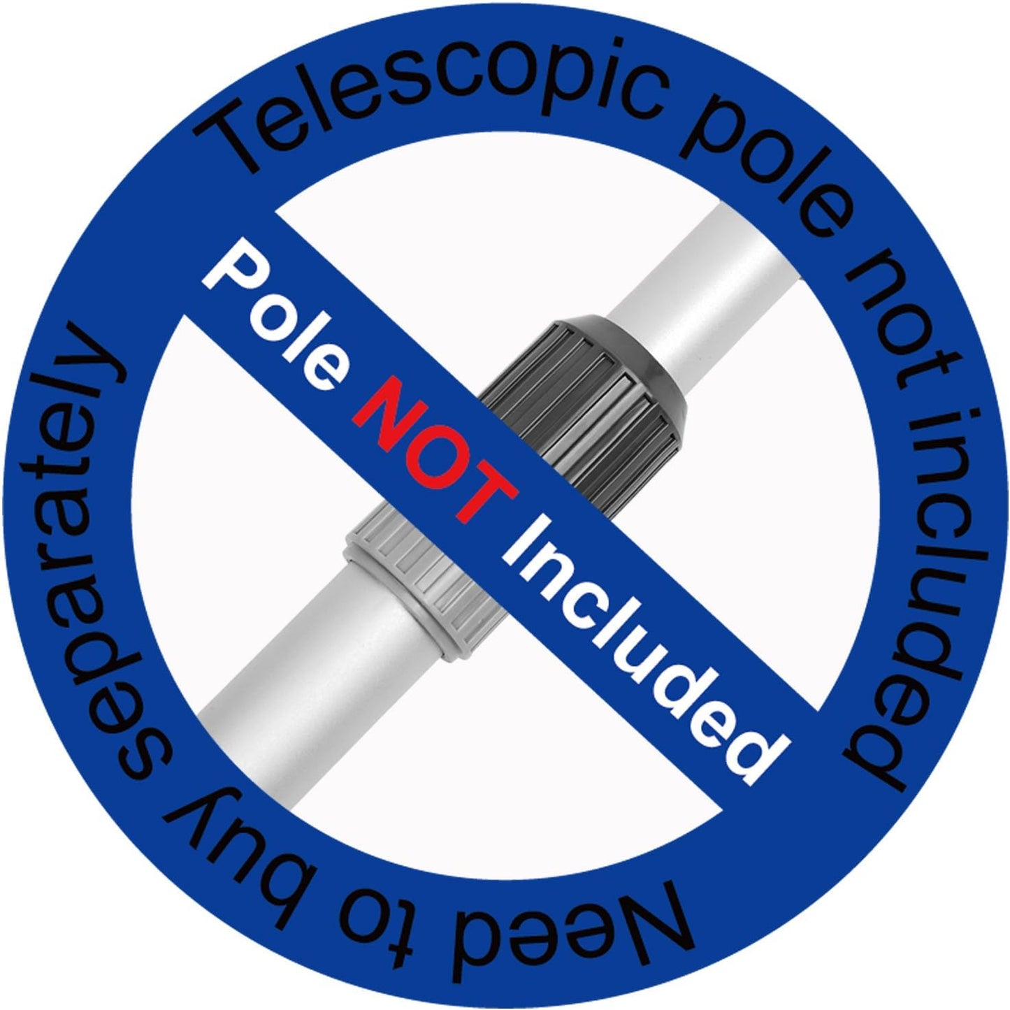 Poolvio Swimming Pool Skimmer Net, Fine Mesh Pool Leaf Rake Net with Double-Layer Deep Bag, Reinforced Frame - Swimming Pool Nets for Cleaning Finest Debris