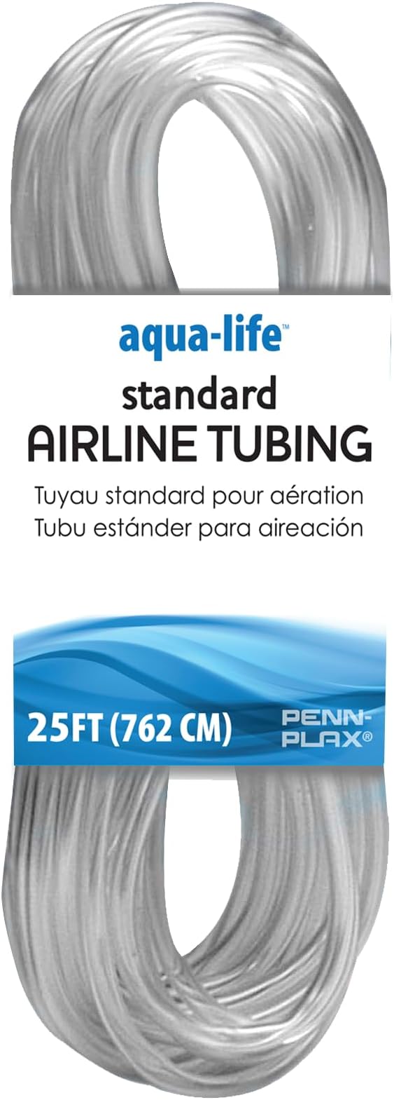 Penn-Plax Standard Airline Tubing for Aquariums – Clear and Flexible – Resists Kinking – Safe for Freshwater and Saltwater Fish Tanks – 25 Feet