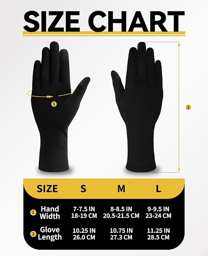 Merino Protect 100% Merino Wool Gloves For Kids Men Women Touch screen Thermal Glove Liners Ski Cold Weather