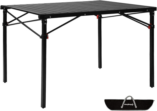 KingCamp Lightweight Compact Folding Camping Table,Stable Aluminum Alloy Folding Roll up Table for 4-6 Person for Picnic, Camping, Barbecue and Party,Portable Multifunctional Table with Carry Bag