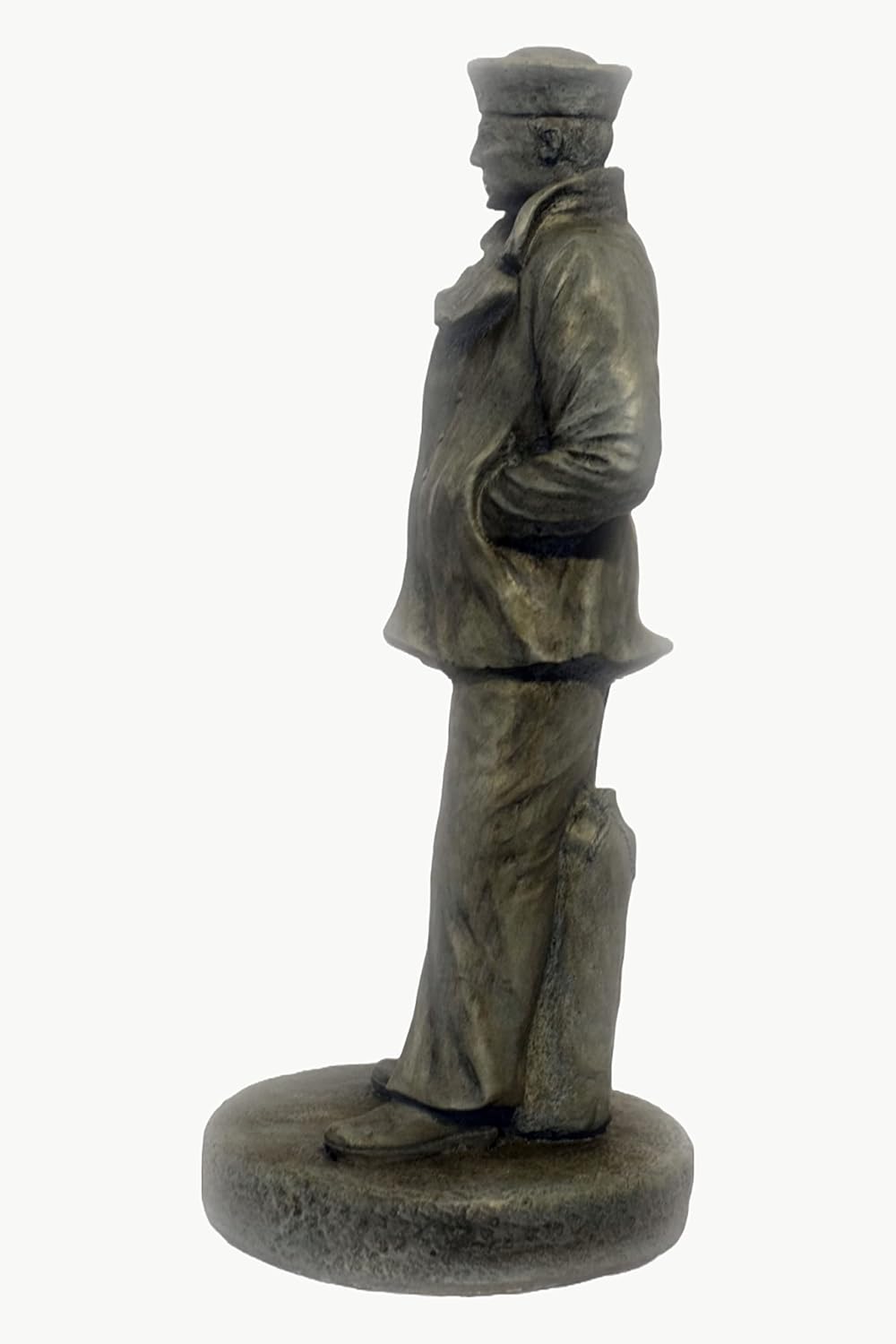 Solid Rock Stoneworks Patriotic Sailor Decorative Stone Statue 24" Tall Indigo Color