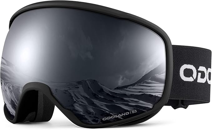 Odoland Snow Ski Goggles S2 Double Lens Anti-Fog OTG Windproof UV400 Eyewear for Men, Women and Youth-Skiing Snowboarding