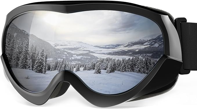 OutdoorMaster Kids Ski Goggles - Helmet Compatible Snow Goggles for Boys & Girls with 100% UV Protection